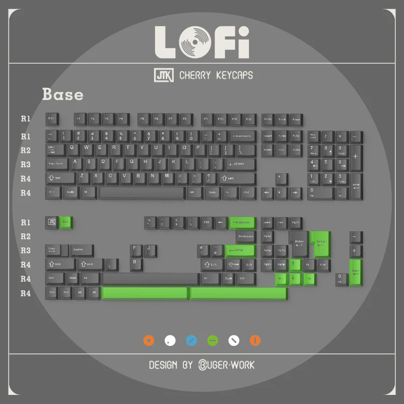 [In-stock] JTK LOFI Cherry Profile Doubleshot ABS Keycap Set - Image 15