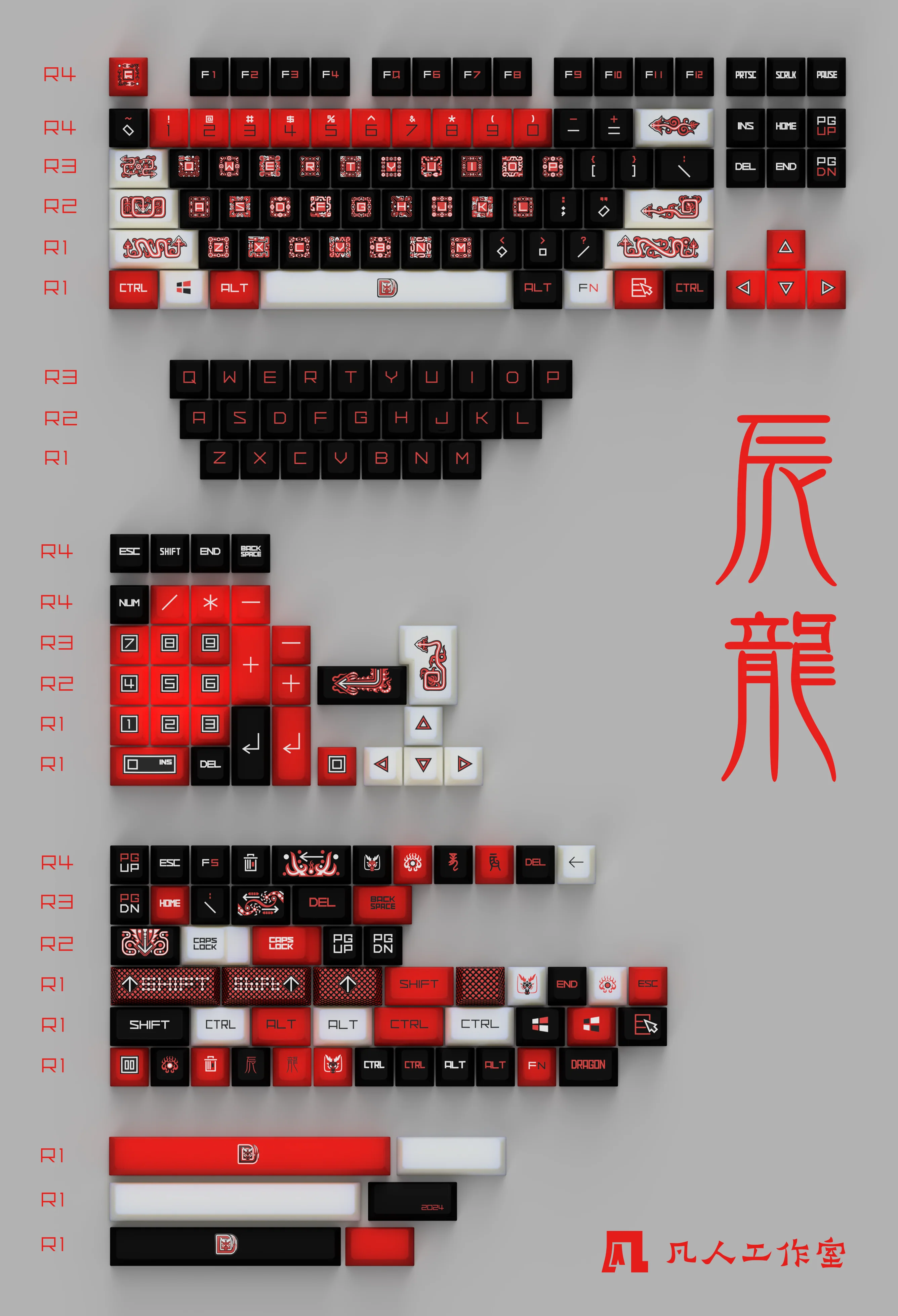 [Groupbuy] Mortal Studio Twelve Chinese Zodiac Cherry Profile Keycaps - Image 3